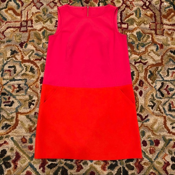 Pink & Orange Sleeveless Mini Shift Dress Size 2 - Picture 2 of 6